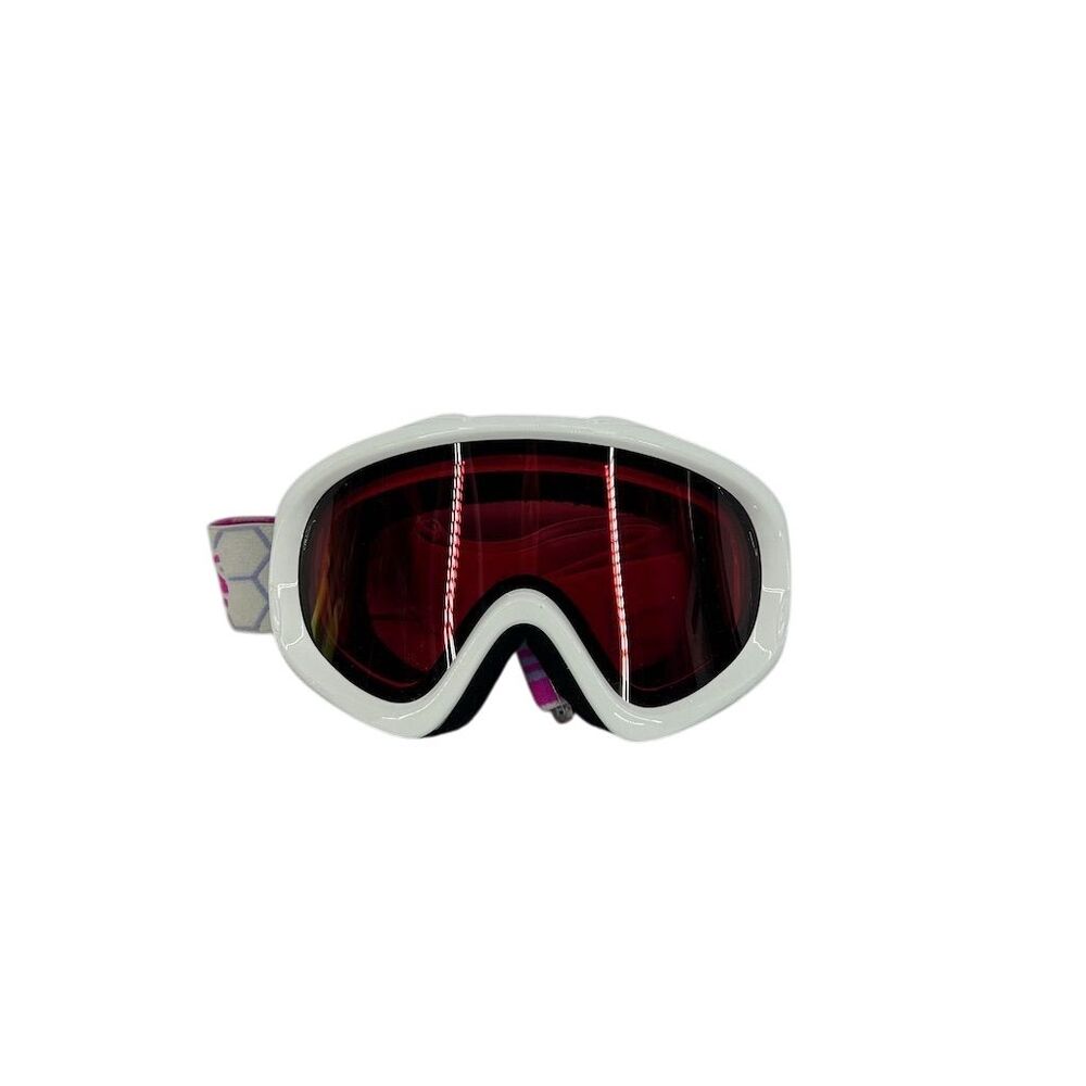 Bolle White Pink Snowboard Goggles Woman's Big Girls Ski VGUC